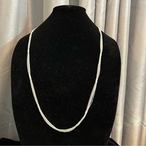 Multi Strand Silver Tone Necklace